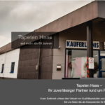 Screenshot der Webseite von Tapeten Haas in Zemmer bei Trier