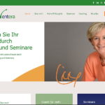 Screenshot der Webseite von eventera | Vera Linnenweber - Trainerin für souveränes Auftreten und mehr Lebensfreude